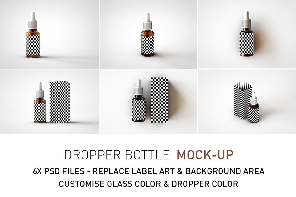 Amber Dropper Bottle Mock-Up & Box, a Household Mockup by TSOBG (Photo 2 of 20)