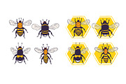 Bees set, illustrations + patterns, an Animal Illustration by OKart.studio (Thumbnail 5 of 6)