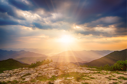 Mountain sunrise landscape, a Nature Photo by Nature and travel