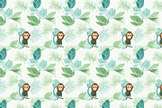 Jungle monkey, a Pattern Graphic by AlexandraTret (Thumbnail 2 of 3)