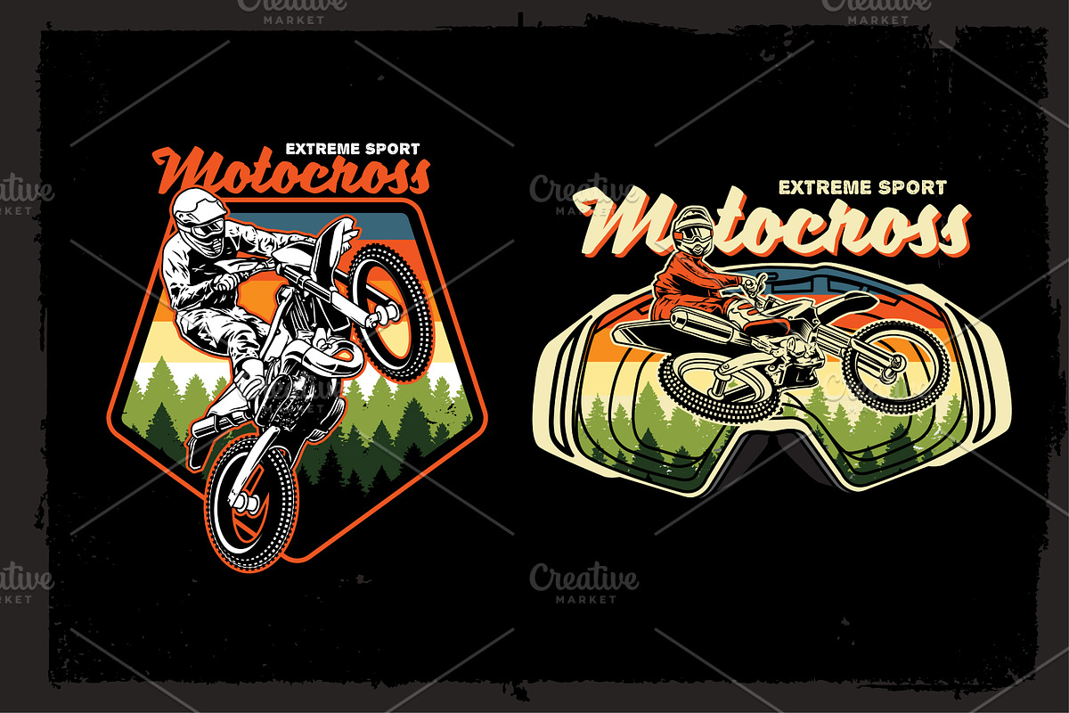 Motocross Design Bundle, a Transportation Illustration by The BolzStudio (Photo 8 of 8)