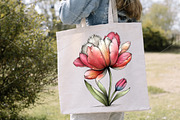 Whimsical Flowers Spring Clipart PNG, an Illustration by Canvas Craft (Thumbnail 7 of 7)