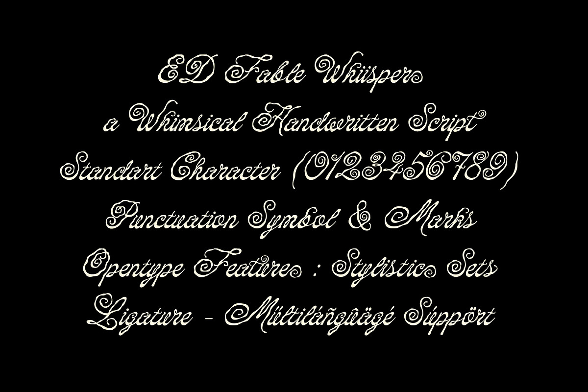 ED Fable Whisper - Whimsical Script, a Handwritten Font by Emyself Design (Photo 9 of 10)