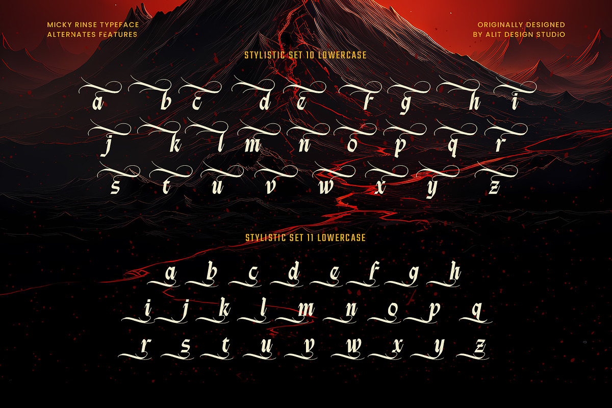 Micky Rinse Typeface, a Blackletter Font by alit design (Photo 14 of 20)
