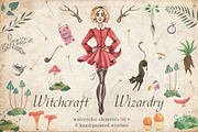 Watercolor set Witchcraft & Wizard, an Illustration by Flo Sacred Art (Thumbnail 1 of 7)