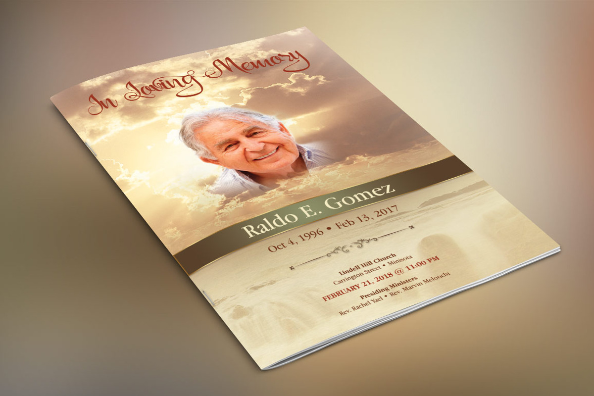 Forever Funeral Program Template PSD, a Templates & Theme by Godserv Designs (Photo 4 of 6)