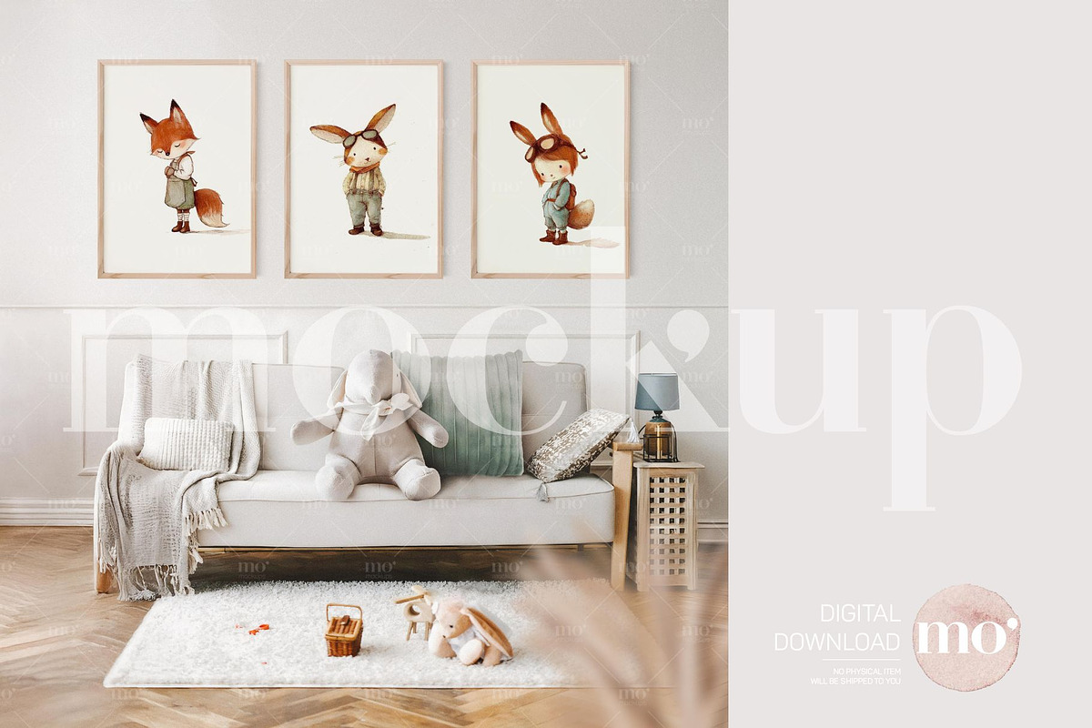 Kids Room Mockup Set of 3 Frames, a Product Mockup by MoMockups (Photo 5 of 5)