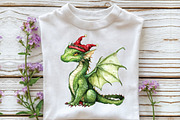 Fairy Christmas Dragon Clipart, an Illustration by CraftArtStudio (Thumbnail 5 of 6)