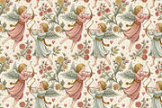 Angels and Vintage Flowers., a Pattern Graphic by Designs by Helen Trupak (Thumbnail 10 of 14)