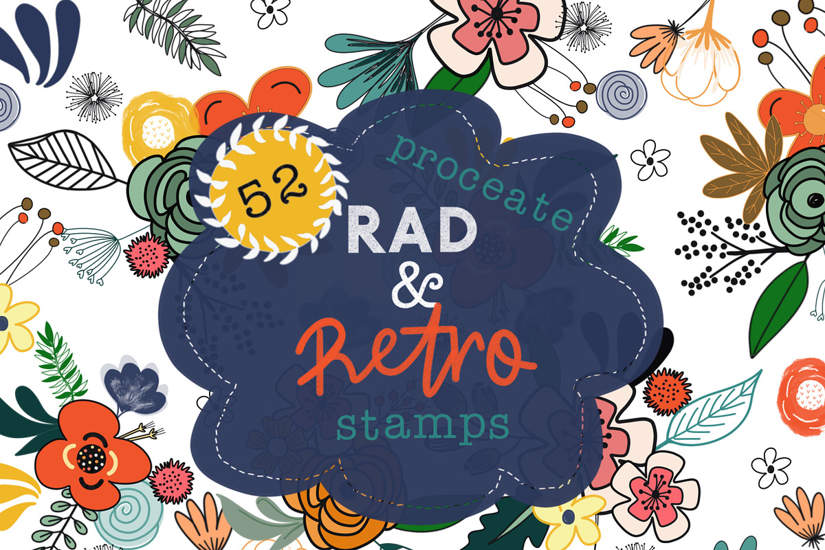 Rad & Retro Floral Stamps preview 2