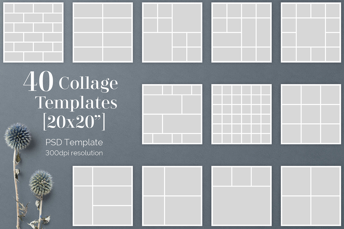 20x20 Collage PSD Bundle - 40 pcs., a Templates & Theme by Paperweight Memories (Photo 1 of 4)