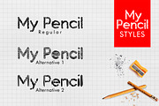 My Pencil, a Sans Serif Font by khurasan (Thumbnail 3 of 6)