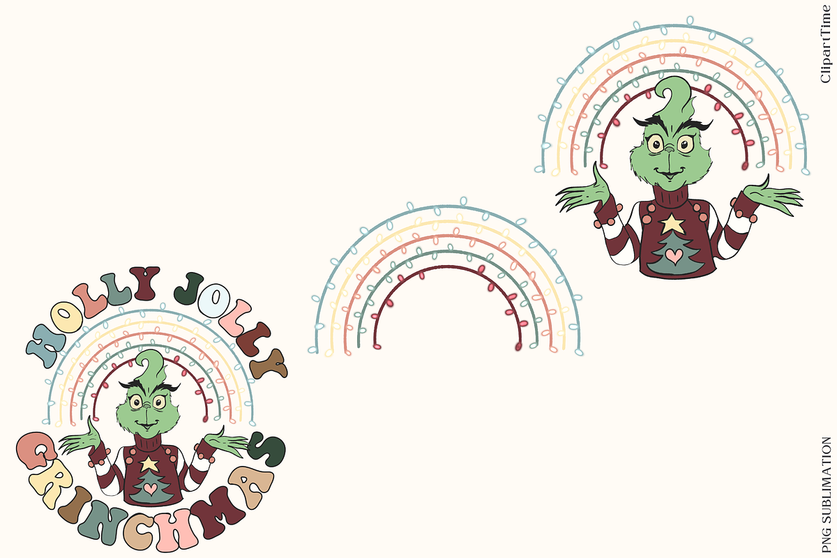 Merry Grinchmas Sublimation Bundle, a Decorative Illustration by ClipArtTime (Photo 4 of 10)