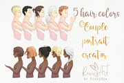Couple portrait creator bundle, an Illustration by RivusArt (Thumbnail 5 of 8)