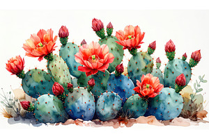 Prickly pear cactus with red, a Nature Photo by Igor Tichonow