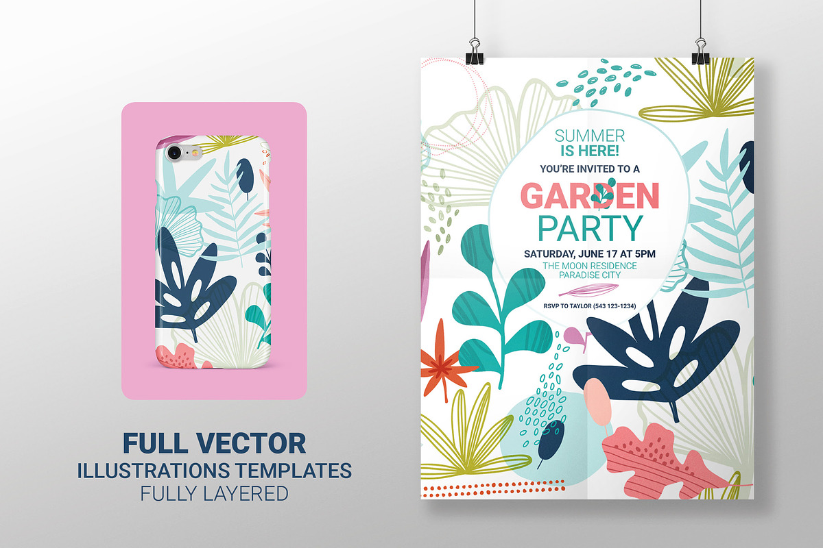 Abstract Leaves Designer Pack, a Texture Illustration by FourLeafLover (Photo 13 of 16)