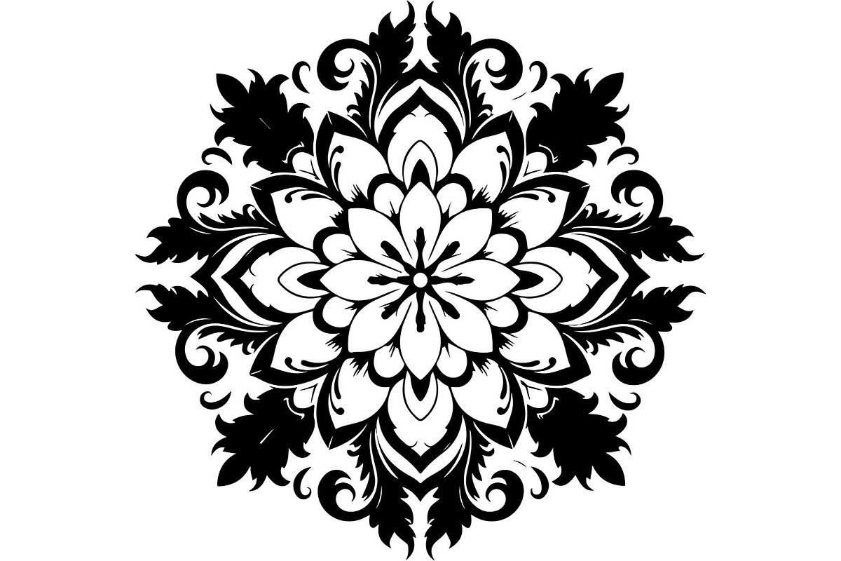 Vintage Floral Circle Designs, an Object Graphic by Designer_Momina (Photo 3 of 9)