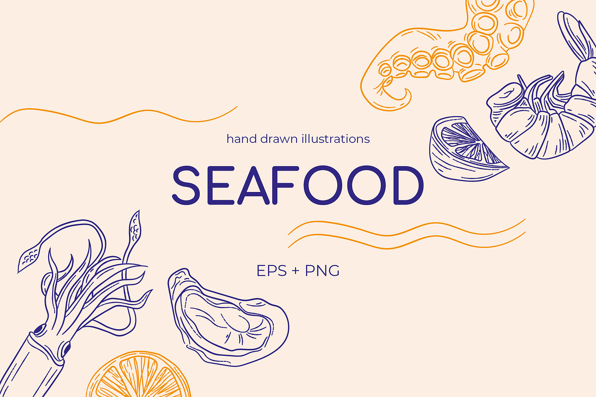 Seafood restaurant illustrations, a Food Illustration by Chaka_32 (Photo 1 of 4)