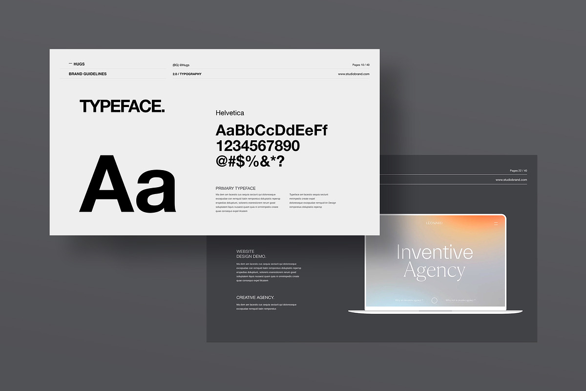 HUGS | Brand Guidelines, a Presentation Template by creathrivestudio (Photo 6 of 15)