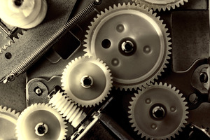 Industrial Mechanical Gears and Precision black and white, a Technology Photo by Davizro's Market