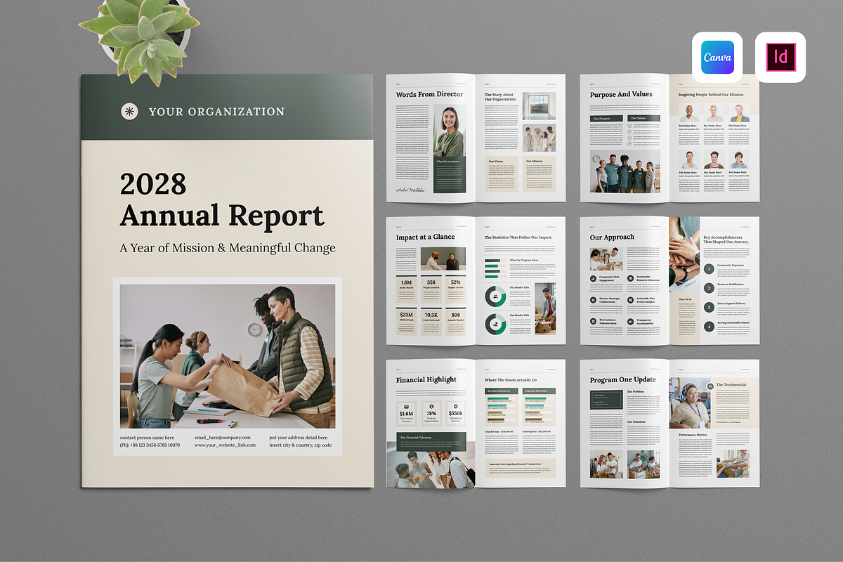 Nonprofit Annual Report, a Brochure Template by Leaflove (Photo 1 of 10)