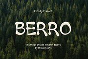 Berro – Handdrawn Display Typeface, a Sans Serif Font by ONESADYA (Thumbnail 1 of 8)