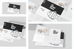 US Letter Landscape Flyer Mockups