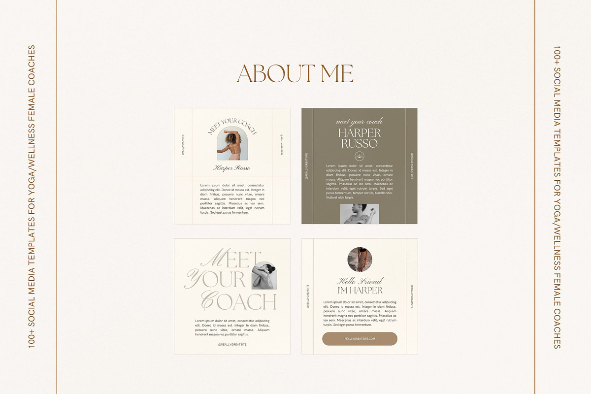 100 Yoga Wellness Instagram Bundle, a Social Media Template by With Faith & Love (Photo 14 of 15)