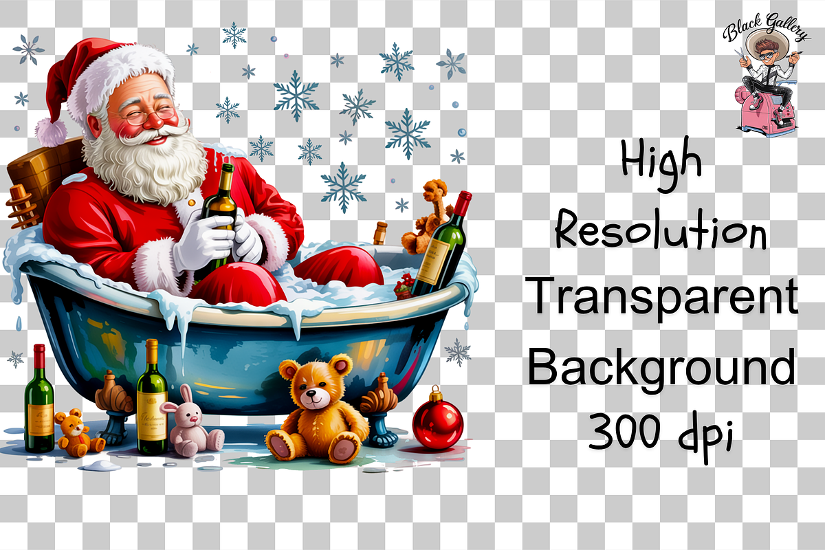 10 PNGs Funny Santa Clipart Bundle, a Graphic by Clipart Bloom (Photo 13 of 17)