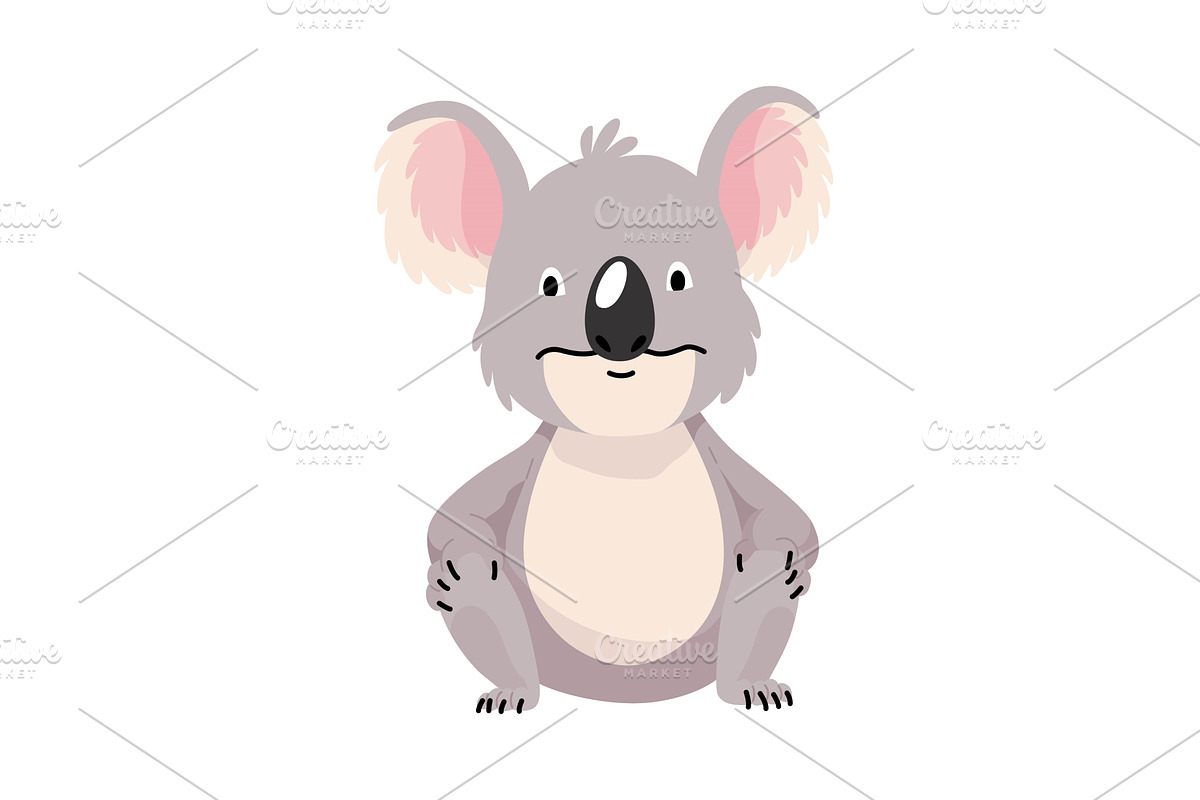 Cute cartoon koala bear isolated on, an Animal Illustration by the8monkey