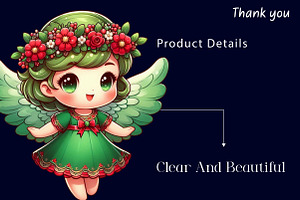 Cute Christmas Angels Sublimation