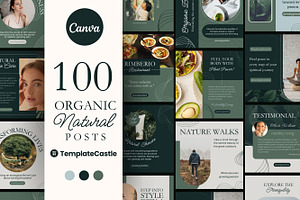 100 Natural Canva Templates