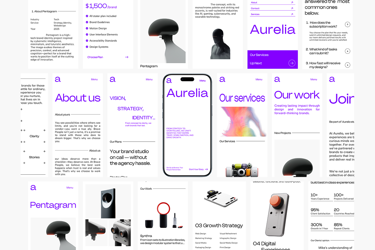 Aurelia Branding Agency Kit, an UI Kit Template by DjectStudio (Photo 9 of 10)