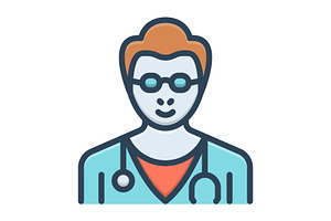 Doctor stethoscope color icon, a Duotone Icon by Creative priyanka