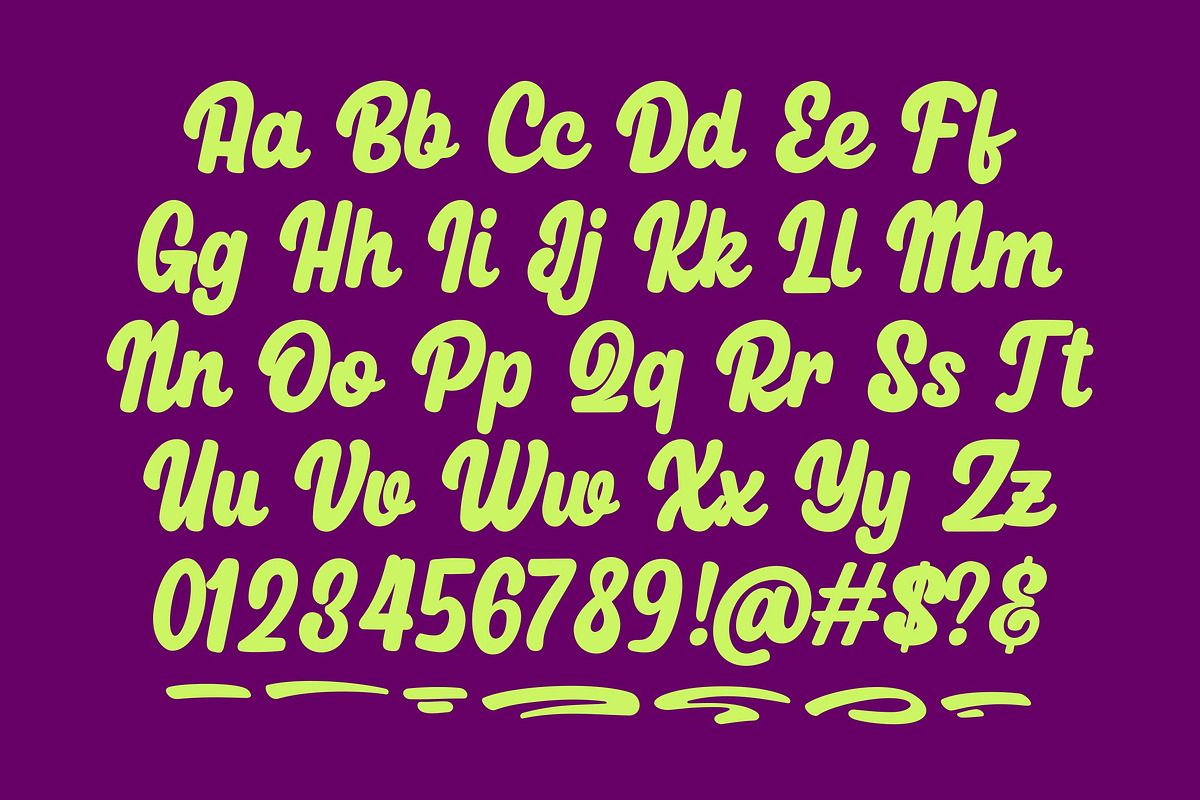 Yearby Bites - Simple Script, a Script Font by ErgibiStudio (Photo 9 of 12)