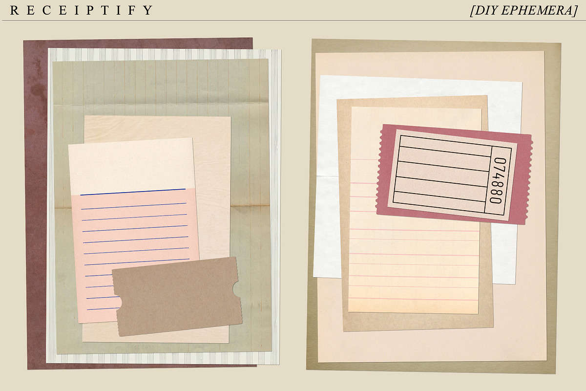 Receiptify - Vintage Ephemera Pack, an Object Graphic by Dina Mae (Photo 9 of 11)