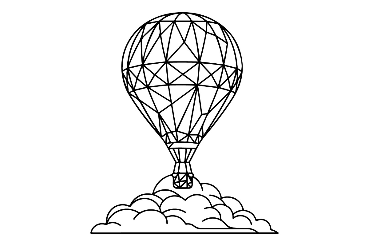 Hot Air Balloon Silhouette Bundle, an Object Illustration by Gaye Art (Photo 13 of 31)