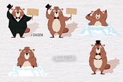 Happy Groundhog Day Clipart, an Animal Illustration by tamatus_art (Thumbnail 7 of 8)