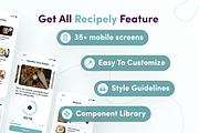 Recipely - Food Recipe App UI Kit, an UI Kit Template by dhuhacreative (Thumbnail 2 of 8)