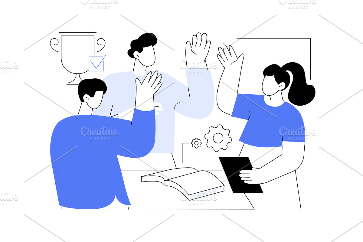 Celebrate success isolated cartoon, an Education Illustration by Visual ...