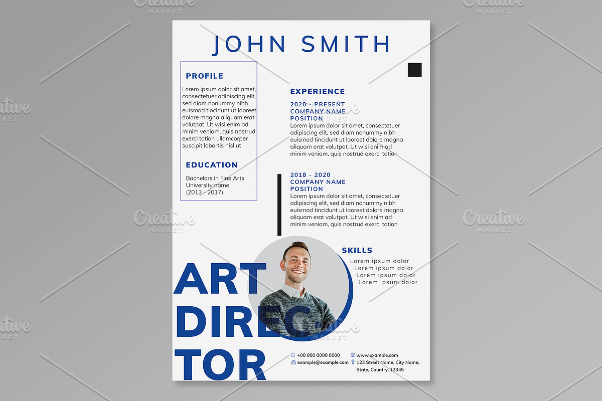 Creative resume editable template, a Resume Template by rawpixel