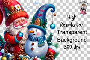 Snowman Gnome PNG Clipart, a Graphic by Clipart Bloom (Thumbnail 10 of 12)