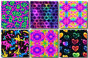 Neon Colors Digital Paper Pattern, a Pattern Graphic by designcity5 (Thumbnail 2 of 5)