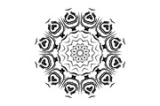 Black and White Mandala Patterns Set, a Decorative Illustration by NJ Himel (Thumbnail 44 of 101)