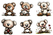 Koala Bears with Emotions Clipart, an Illustration by Daily.Designs (Thumbnail 5 of 5)