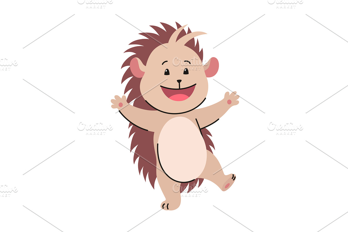 Lovely hedgehog. Cute funny wild, an Animal Illustration by the8monkey