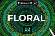 92 FLORAL brushes for PROCREATE X5, a Brush Add-On by Graphics Resources (Thumbnail 4 of 15)