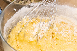Pastry preparation homemade recipe baker hand bowl, a Food & Drink Photo by Photo Drive Studio