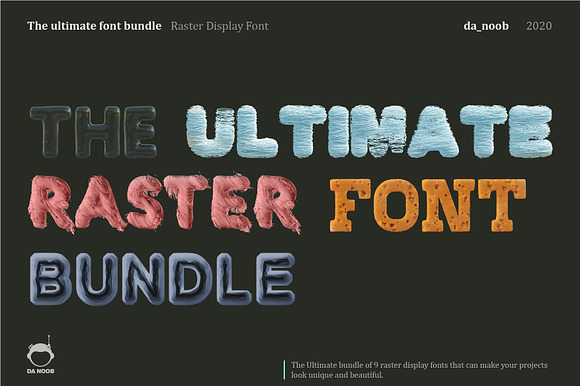 The Ultimate Raster Display font bun preview 3