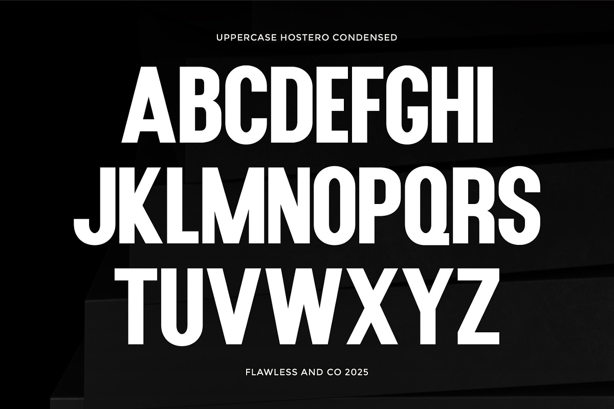 Hostero - Condensed Sans Serif Font, a Sans Serif Font by Flawless And Co (Photo 6 of 10)